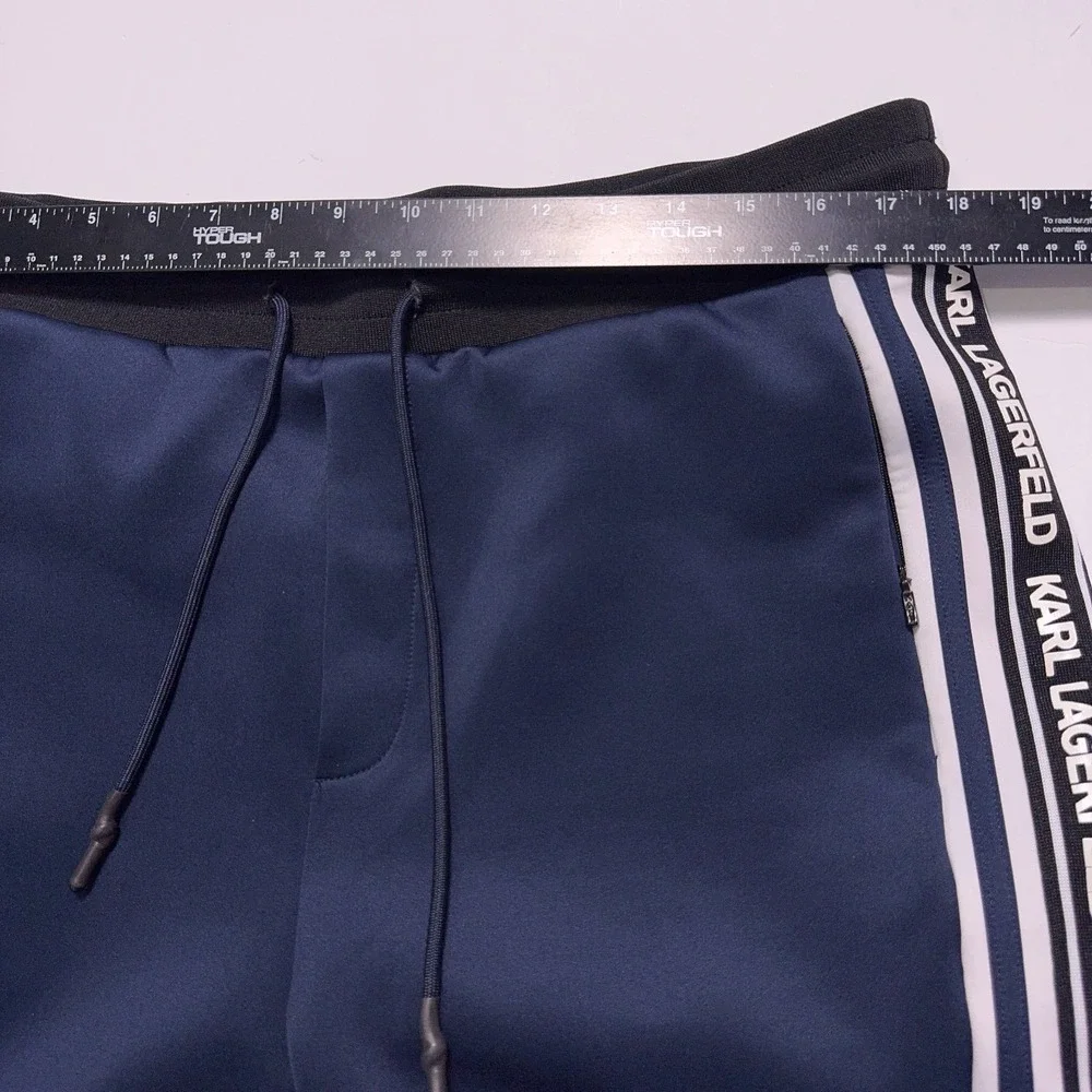 Karl Lagerfeld‎ Paris Jogger Sweatpants Mens Large Blue Colorblock Track